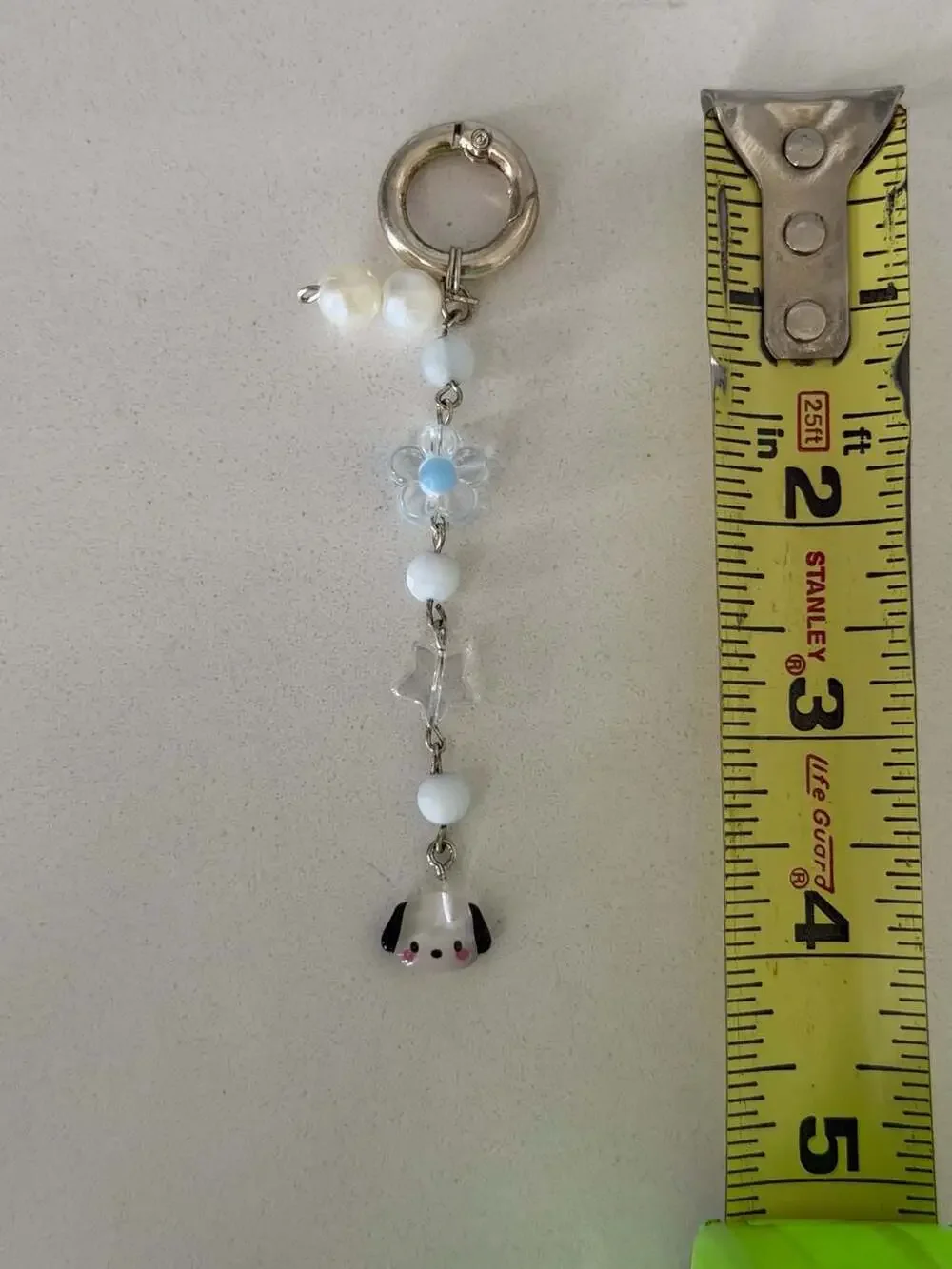 Handmade Sanrio Pochacco Character Beaded Keychain/purse Charm